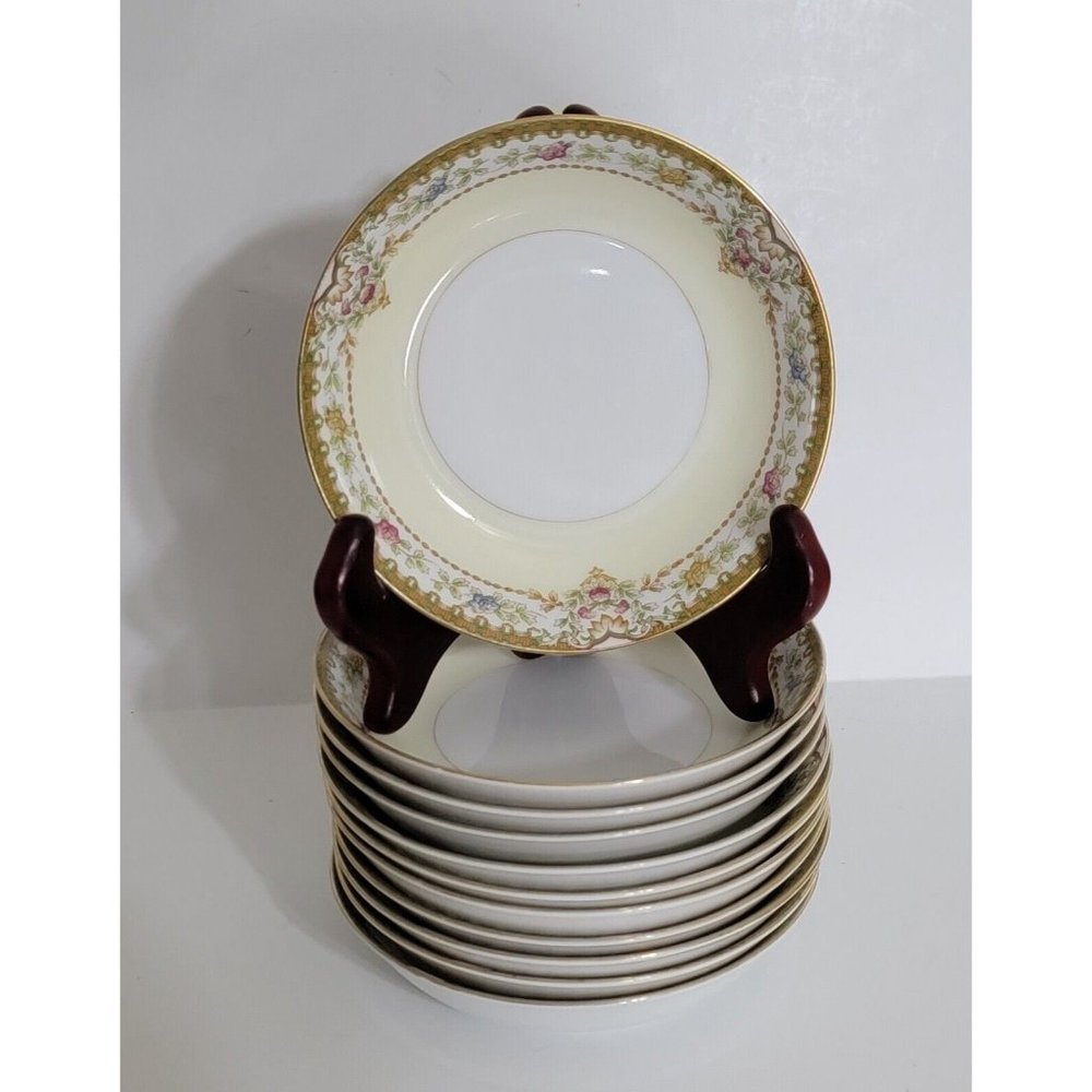 Vintage MEITO F & B Japan Berry Bowls 5 1/4" Set of 11